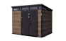 Signature Gartenhaus 9x7 - 279x218x226 cm - Walnuss