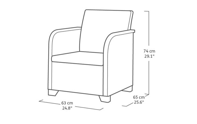 מערכת ישיבה רוסלי - אפור כהה