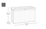 Venetian 662L Storage Box  - Venetian Grey