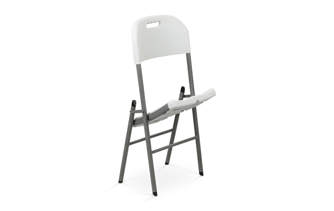 כיסא מתקפל - לבן