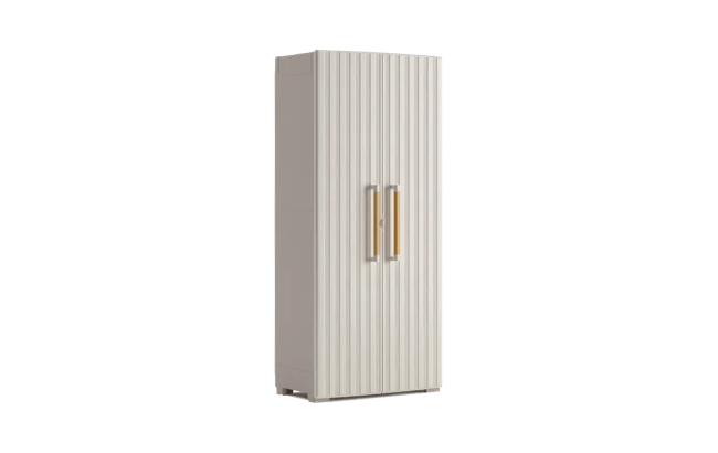 Armario alto de exterior Groove - 180x45x80 cm. - Beige