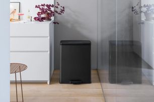 Decobin Prullenbak 65L - Zwart - Prullenbakken