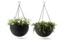 Graphite Hanging Sphere Planter & Flower Basket (Set of 2) - Keter US