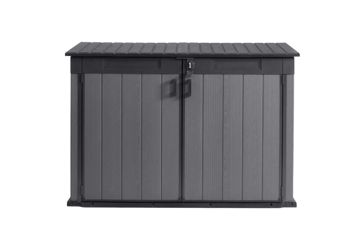 Cobertizo de exterior horizontal Cortina Mega - 190,5x109,3x132,5 cm y 2020L - Gris