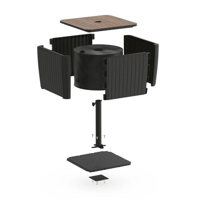 Signature Luzon Parasol Table - Ashwood Brown