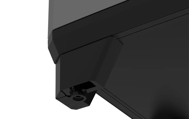 Armario bajo de resina Stilo - 90x39x68 cm. - Negro