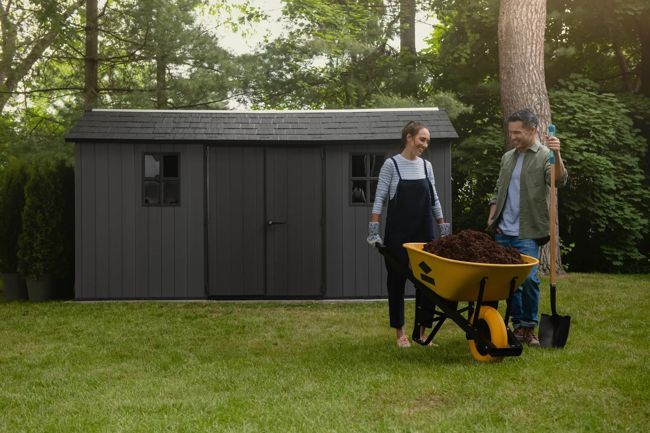 Newton Plus 7515 Tuinhuis - 230x476x246cm - Grijs