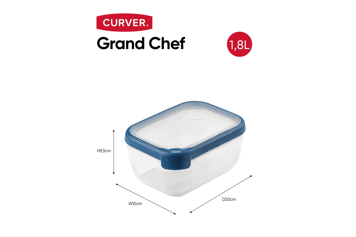 Grand Chef Vershoudbakje 1,8L - Transparant