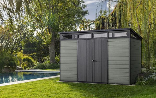 Cortina Green Large Storage Shed -11x7 Shed - Keter US