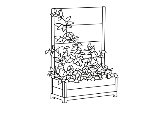 Tulip Leaf Screen Planter - Brown