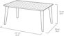 Table de jardin Lima 160 cm - Graphite