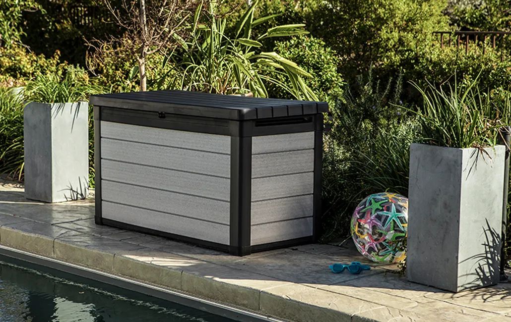 Denali 200 Gallon Resin Outdoor Storage Deck Box Grey - Keter Canada