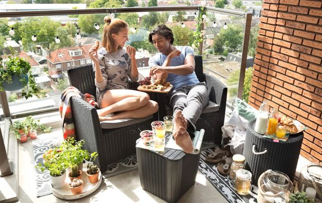  מערכת ישיבה מיה  בלקוני - אפור כהה