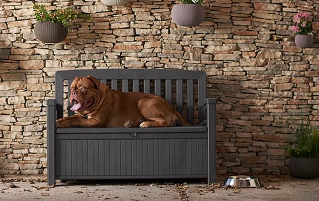 Banc de jardin Patio avec coffre 227L - Anthracite