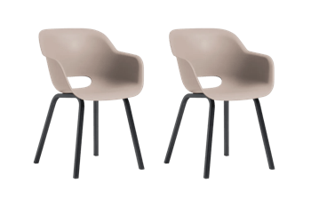 Noa Schalenstuhl - 2er Pack - 56,5x55x80 cm -  - Balkon-Sets und Balkonmöbel