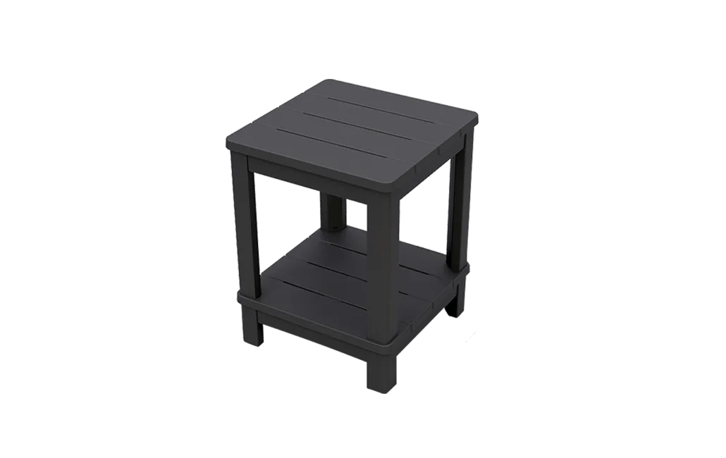 Troy Deluxe Bijzettafel - 40,5x40,5cm - Antraciet
