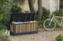 92 Gallon Deck Box Signature Storage Box Oak Brown - Keter US