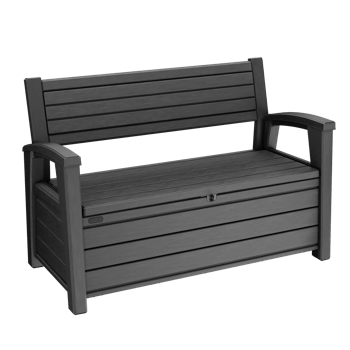 Hudson 60 Gallon Outdoor Storage Bench - Graphite - Outdoor Benches