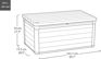 Signature Walnut Brown 150 Gallon Storage Deck Box - Keter US