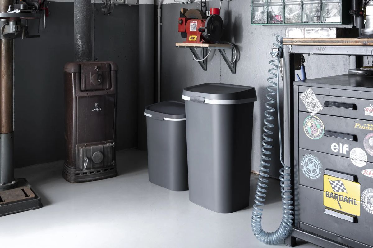 Mistral Flat Afvalbak 25L - Antraciet