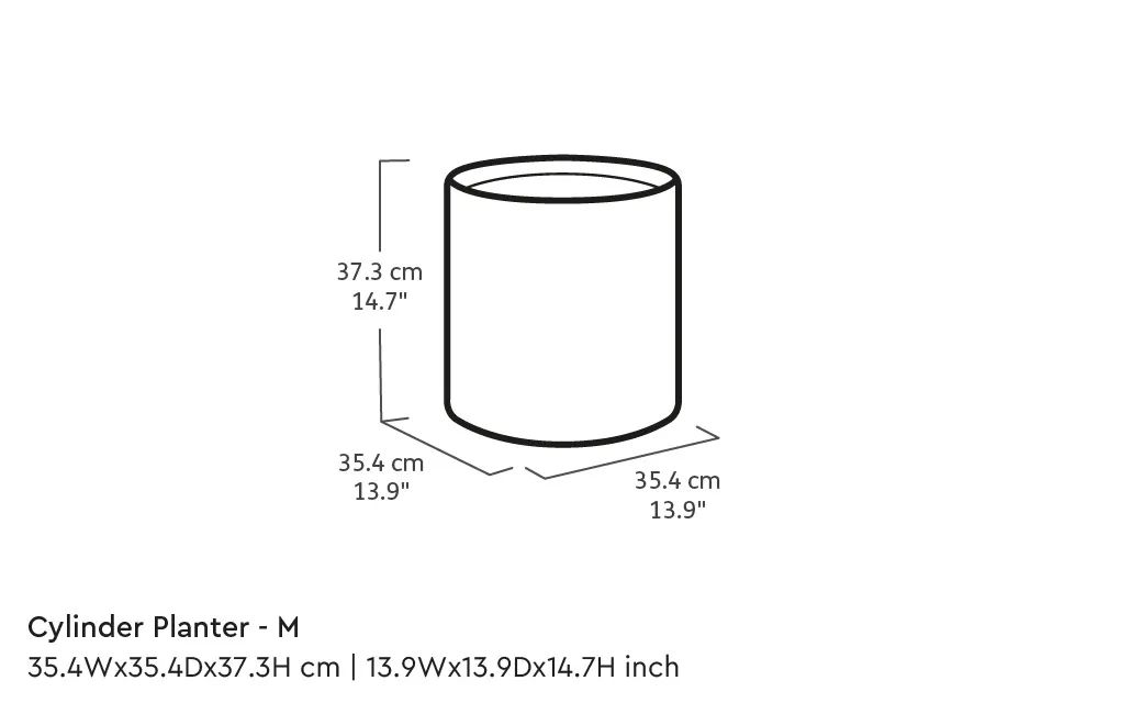 Cylinder Planter Set of 3 - Graphite