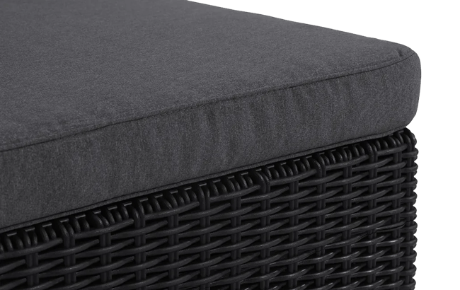 Salon de jardin California : Canapé 3 places + Pouf + Table basse - Anthracite