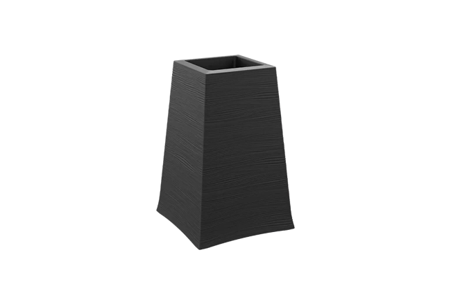 עציץ גלים - שחור