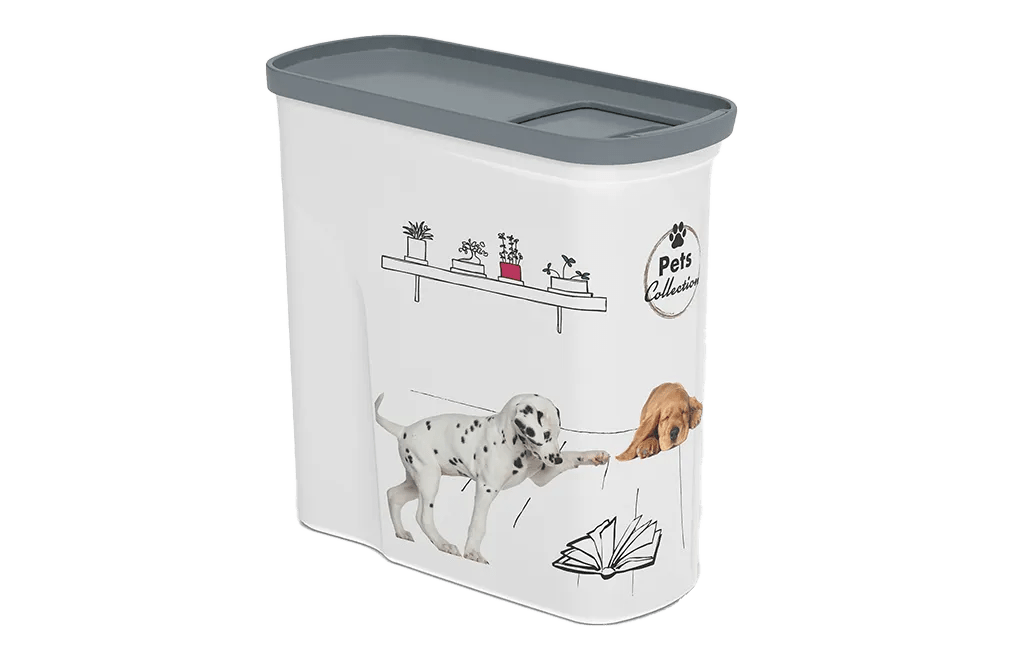 מיכל אחסון מזון יבש לחיות מחמד 2 ליטר - עיטור כלב