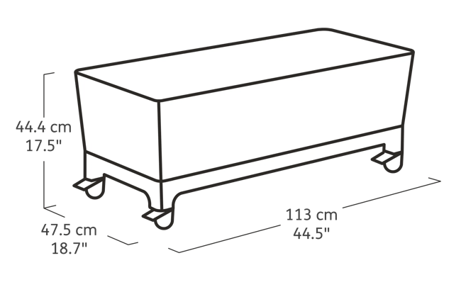 ערוגת דקו ניידת - דמוי עץ גוון חום אגוז