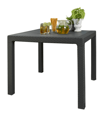 Mesa comedor de exterior Quartet 95x95x74.5 cm - Grafito - Mesas de comedor altas