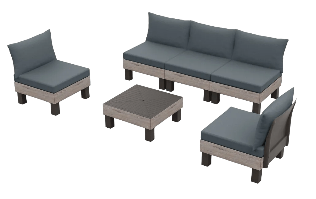 פינת ישיבה מודולארית אלמנטס - דמוי עץ (Ashwood)