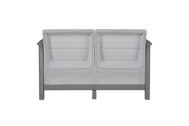 Scandi Linea 2-zits Loungebank  - Lichtgrijs