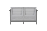 Scandi Linea 2-zits Loungebank  - Lichtgrijs