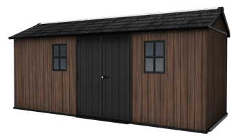 Signature Apex Shed 17x7.5ft - Rosewood - Large Sheds