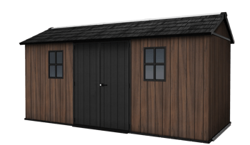 Signature Apex Shed 15x7.5ft - Rosewood - Large Sheds
