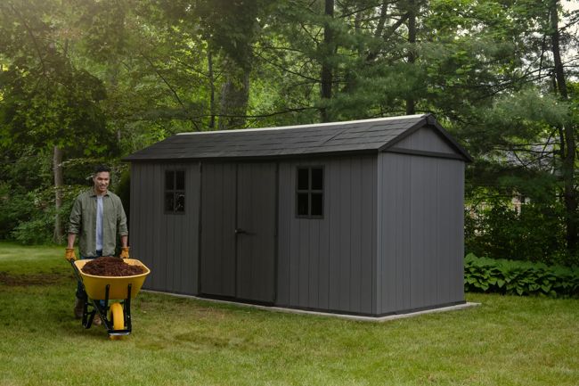 Newton Plus 7515 Tuinhuis - 230x476x246cm - Grijs