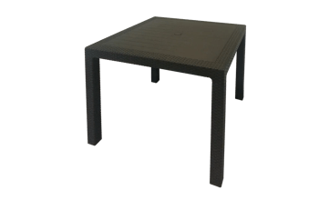 Mesa comedor de exterior Quartet 95x95x74.5 cm - Marrón - Mesas de comedor altas