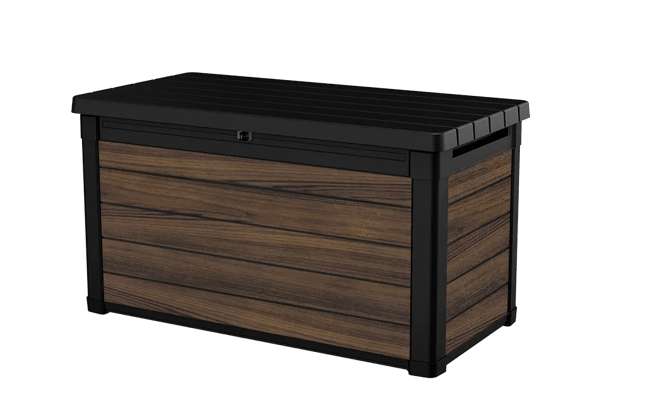 100 Gallon Deck Box Signature Storage Box Rosewood Brown - Keter US