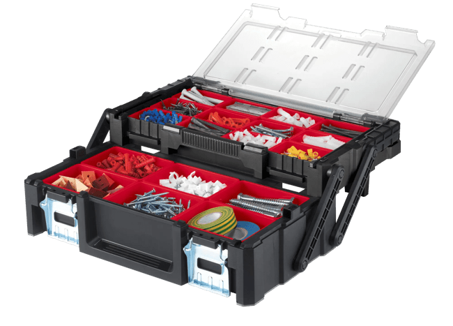Masterloader Rolling Tool Box with Cantilever Organizer - Keter US