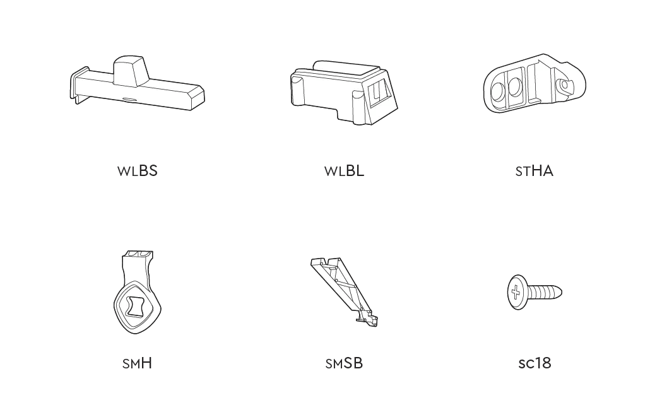 Store It Out Midi without pistons - Small Parts Set - Graphite