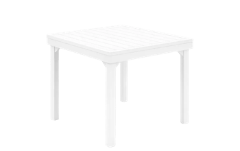 שולחן פלמה אלומיניום נפתח 90/180 - לבן - שולחן אוכל נפתח​