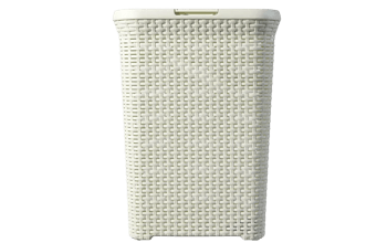 סל כביסה סטייל ראטן 60 ליטר - STYLE - לבן-קרם - סלי כביסה וגיגיות דמוי ראטן
