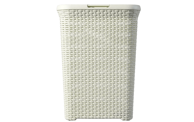 סל כביסה סטייל ראטן 60 ליטר - STYLE - לבן thumbnail