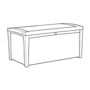 Coffre de jardin Borneo 416L - Anthracite