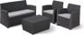 Mia 4 Seater Lounge Set With Storage Table - Graphite