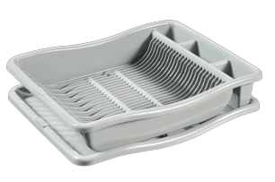 Afdruiprek met Plateau L - Grijs - Keuken en koken