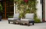 Salon de jardin Elements modulable 2 fauteuils et Table basse - Noir