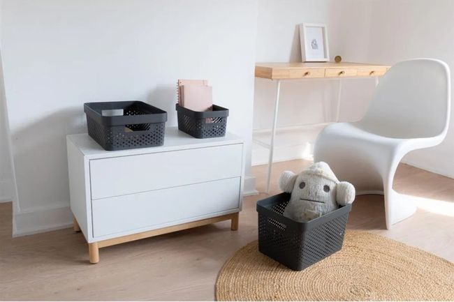 Infinity Dots Opbergbox 11L - Antraciet