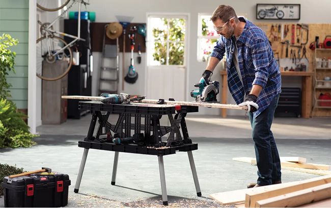 Banco de trabajo plegable - Negro