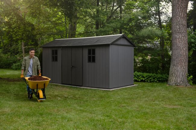 Newton Plus 7515 Tuinhuis - 230x476x246cm - Grijs